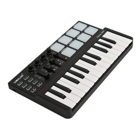 Worlde Panda mini Portable Mini 25-Key USB Keyboard and Drum Pad MIDI (Best Midi Drum Pad)