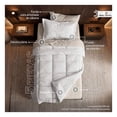 thumbnail image 3 of Set Edredón Individual + Funda De Almohada + Sábanas 5 Pzas Real Textil Blanco - Beige, 3 of 8