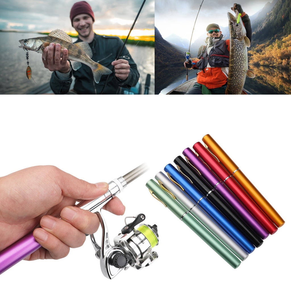 Mini Telescopic Pocket Fishing Rod Reel Combo Set with Lures and Jig Hooks Type A+P from Casting Rods - price 9.92