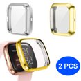 thumbnail image 1 of Estuche de 2 piezas Compatible con Fitbit Versa 2 cubierta protectora, cubierta protectora de pantalla de protección completa de TPU flexible Cobertura completa Cubierta de protección de pantalla a prueba de golpes MFZFUKR 2033908-3, 1 of 8