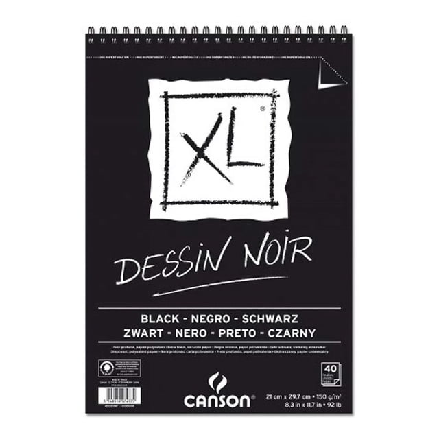 Cuaderno Dibujo Canson Xl Dibujo Negro 21x30cm A4 180gm2 40h