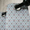 thumbnail image 3 of Ambesonne Vintage Grommet Curtain, Moroccan Floral Mosaic Art, 50" x 96", Pale Blue Red Green, 3 of 6
