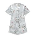 thumbnail image 2 of WOLLED Kids Toddler Satin Kimono Robe Baby Solid Color Bath Robes for Wedding Spa Party Sleepwear Bathrobe 1-7 Years Old, 2 of 9
