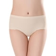 thumbnail image 5 of Buankoxy Women's Invisible Seamless Hipster Panties Mid-Rise No Show Laser Cut Underwear 6 Pack,Nude,Size 8, 5 of 8