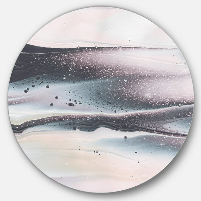 Designart 'Circle Marble I' Geometric Metal Circle Wall Art