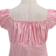 thumbnail image 4 of Women Rockabilly Pinup Peasant Top Off Shoulder Tight Shirt, 4 of 6