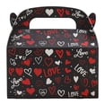 thumbnail image 4 of 10 Pcs Valentines Box,Valentine's Day Gift Treat Boxes,Cookie Boxes with Colorful Heart shaped Design for Party Favor,Classroom Exchange Prizes,Valentines Candy Boxes(Black), 4 of 5