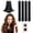 Black, variant on GIRACOA Heatless Curls Overnight Hair Curler - 4 Pcs Curling Rod to Sleep In, Velvet Hair Rollers with Satin Hair Scarf