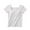 White, variant on Lenpel Women's Going out Tops Fashion Summer Ribbed Short Sleeve Square Neck Slim T Shirts with Built in Bra Casual Basic Tees
