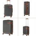 Hikolayae Coast Collection Hardside Spinner Luggage Sets in Gray, 3