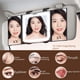 thumbnail image 5 of Espejo de maquillaje inteligente para coche, plegable en tres pliegues, con luz LED, parasol para coche, 5 of 6