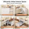 thumbnail image 5 of Twin Size Murphy Cabinet Bed with Adjustable Position Desk,Space-Saving Murphy Bed Chest Twin Foldable Cushion for Home Office Guest Room Bedroom, White, 5 of 9