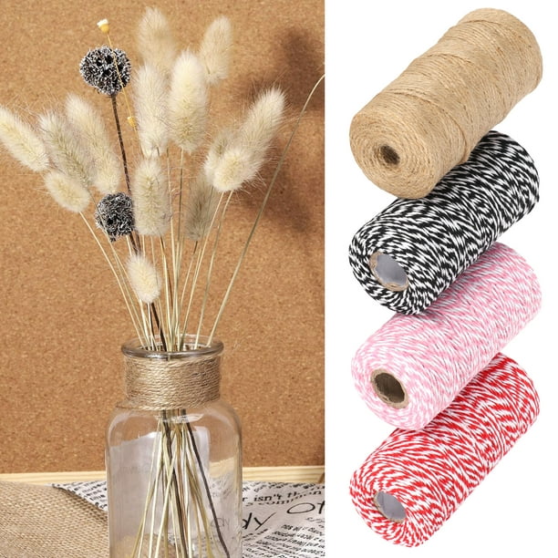 Fdit 4Pcs Wrapping String Rope Twisted Cotton Baker Twine Cord DIY