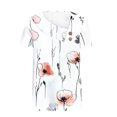 thumbnail image 4 of Yuwull Summer Tops For Women Womens Tops Casual Women'S V-Neck Fashion Printed Button Short Sleeved Shirt T-Shirt Short Sleeved V-Neck Top/Shirt Cute Tops For Women On ClearanceXXXL(3XL), 4 of 5