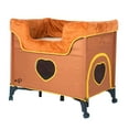 thumbnail image 3 of Petique Bedside Lounge Portable 2 Level Pet Bed for Dogs & Cats, Lion's Den, 3 of 10