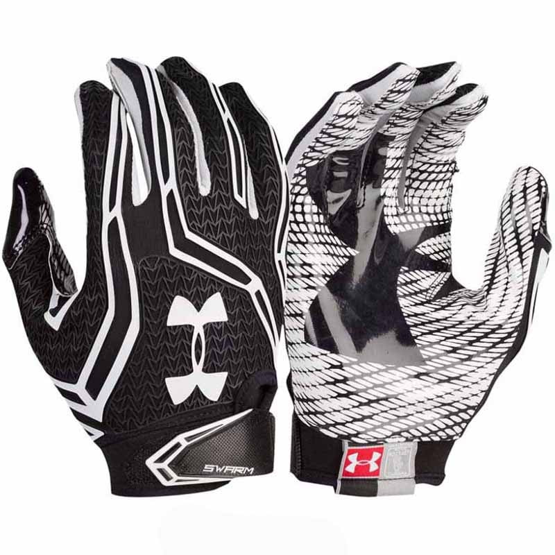 Football Gloves (Black/White, X-Large 