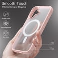 thumbnail image 5 of JETech Magnetic Case for iPhone 16 6.1-Inch Compatible with MagSafe, Translucent Matte Back Slim Shockproof Phone Cover (Pink), 5 of 6
