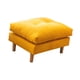 thumbnail image 1 of Reposapiés Con Patas De Madera, Sofá Acolchado, Reposapiés Para Sala De Estar, Sofá, Entrada, Amarillo, 1 of 10