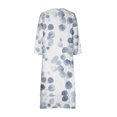 thumbnail image 3 of SCSAlgin Plus Size Women's Casual V Neck Button Down Dresses 3/4 Sleeve Floral Print Dress Loose Flowy Midi Dress, 3 of 4