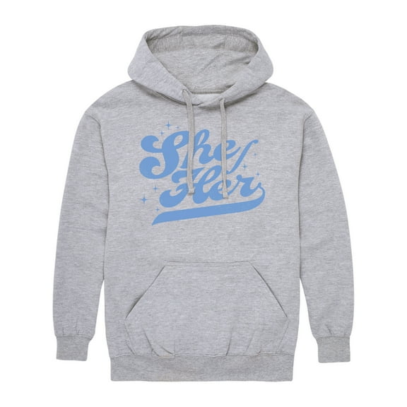 Instant Message - She Her - Men's Pullover Hooded Fleece Sweatshirt