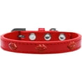 thumbnail image 1 of Red Glitter Lips Widget Dog Collar Red Size 14, 1 of 2