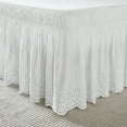 thumbnail image 6 of Lush Decor Vintage Eyelet Bed Skirt Single Queen/ King/ Cal King Off White - Dust Ruffle - Wrap Around Bed Skirt - Coquette Decor, 6 of 8