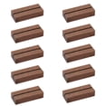 thumbnail image 2 of 10 Pack Wooden Sign Holders for Wedding & Events - 2.3" Rustic Table Number Stands for 1/8" Acrylic Sheets, Place Card Holders for Menus, Retail Signs & Party Decor, 2 of 8