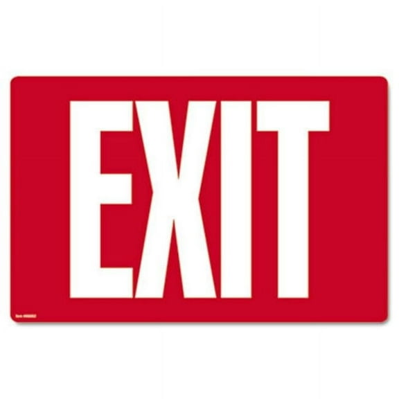 Glow-in-the-Dark Safety Sign Exit 12 x 8 Red