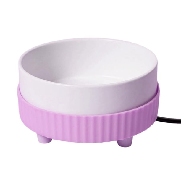 Wartleves Cuenco de agua calentado eléctrico para gatos, perros, plato de agua para mascotas, cuenco de alimentación para mascotas de 350 ml