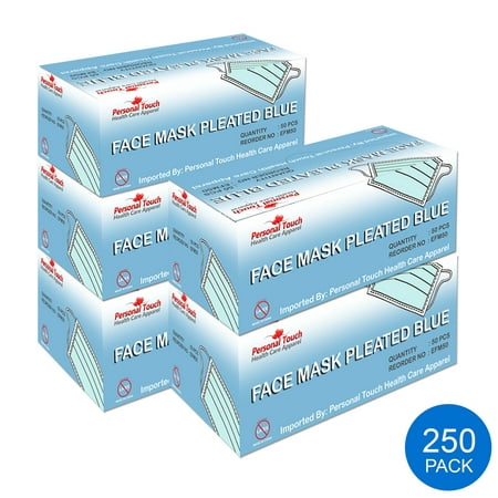 Earloop Anti-Dust Disposable Mouth Nose Muffle Face Mask Pack of (250 Pcs)