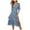 Blue, variant on Beshee Spring Summer Dresses for Women 2025 Women Casual Simple V Neck Flower Print Strappy Lace Long Dress Sundresses for Women, Womens Dresses Blue L