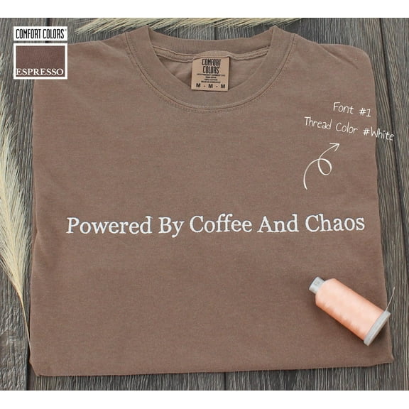 Custom Comfort Colors T-Shirt, Personalized Embroidered T-Shirts, Embroidered Comfort Colors Tee, Custom Embroidery Gift, Mother's Day Gifts