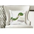 thumbnail image 4 of Ambesonne Funny Throw Pillow Cover 2 Pack, Cartoon Snake Mascot Love, 18", Green Navy Ecru, 4 of 6