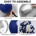 thumbnail image 3 of Blue and Silver Balloons Arch Garland Kit, 134pcs Navy Blue and Silver Balloons with Different Size for Birthday Party Baby Shower Graduation Class of 2024 Prom Decorations, 3 of 7