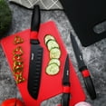 thumbnail image 4 of Juego de cuchillos de cocina Hecef 8 piezas con 2 tablas de cortar mango de diseño de masaje, 4 of 9