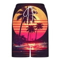 thumbnail image 5 of DPTALR Men's Hawaiian Style Printed Casual Beach Shorts with Drawstring, Pockets & Inner Lining,Multicolor,Big and Tall Men L, 5 of 7