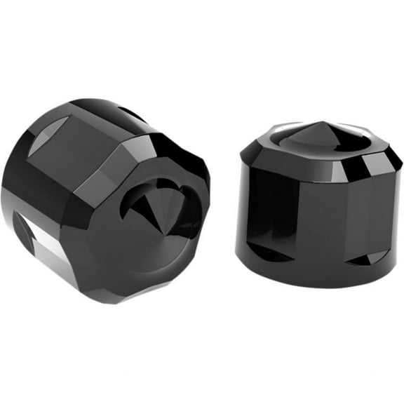 Ciro 70022 Engine Bolt Cap Set - Diamond-Cut Crown - Black