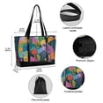 thumbnail image 2 of FORMRS Canvas Laptop Tote Bag for Women with 15.6" Computer Compartments Shoulder Handbag, Art Plants, 2 of 7