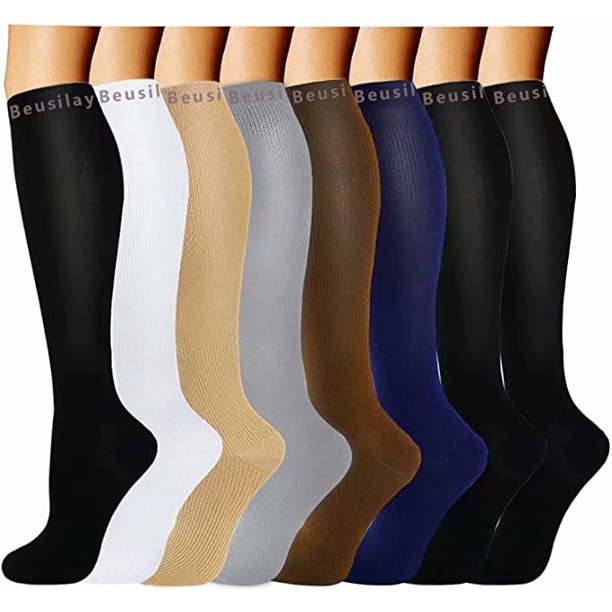 Graduated Medical Compression Socks for Men & Women 8 Pairs 2030 mmHg