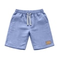 thumbnail image 5 of ZToonmas Men's Elastic Waist Casual Shorts Drawstring Loose Fit 5-Inch Shorts Solid Color Beach Shorts with Pockets, 5 of 9