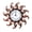 Brown-sun, variant on 15 Inch Large Outdoor Wall Clock Black-house With Temperature Humidity Monitor