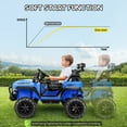 thumbnail image 4 of Farmdex 24V 9AH 2 Seat Ride on Toys Car for Big Kids, 2WD/4WD Swatchable Electric Battery Powered Toys Car with 4x100W Powerful Motor, Remote Control, Bluetooth Music, LED Lights, Blue, 4 of 8