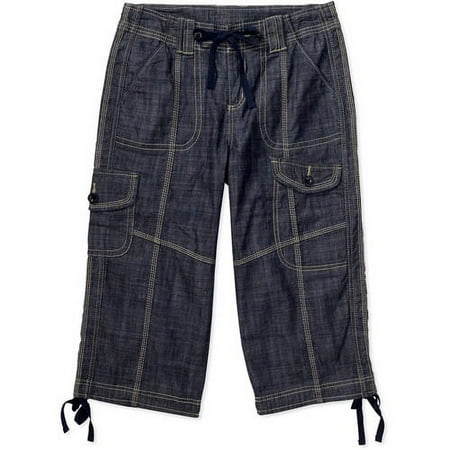 Faded Glory - Women's Cinched Capri Cargo Jeans