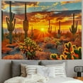 thumbnail image 2 of Shiartex  Arizona Desert Tapestry Saguaro Cacti Mountains Tapestry for Bedroom Aesthetic Phoenix Sunset Landscape Pictures Nature Scenery Tapestries Wall Hangings for Room  50x40inch, 2 of 6