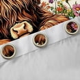 thumbnail image 4 of jejeloiu Rustic Highland Cow Floral Curtains Pack of 2 (42x84 Each) Kids,Country Farm Print Curtains Blackout, 4 of 7