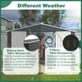 thumbnail image 6 of Outdoor Waterproof Garden Tool Storage Sheds with Metal Foundation with Floor Frame, Tool Shed with Lockable Hinged Doors & Air Vents, Storage House Waterproof for Backyard, Lawn, 6 of 8