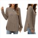 thumbnail image 3 of Suéteres de Moda para Mujer, Tops de Larga, Ropa de Otoño, Camisetas y Blusas de Moda. Color Café XL, 3 of 6