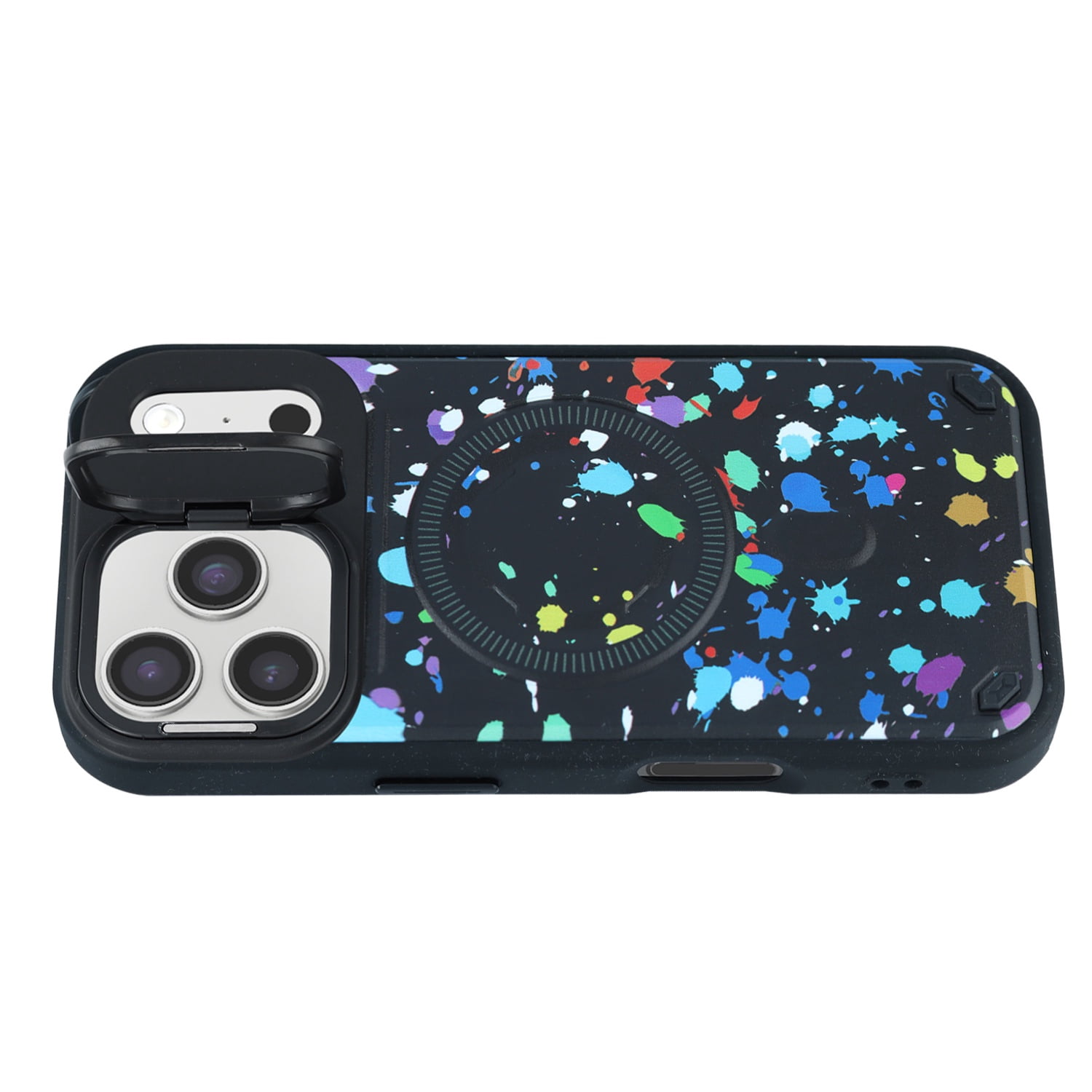 Camo Thin Magnetic Case with Camera Stand Kickstand for iPhone 17 Pro Max - Camo