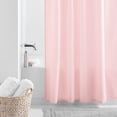 thumbnail image 5 of Pink Fabric Shower Curtain, 70" x 72", Mainstays Waffle Weave Textured Design, 5 of 6