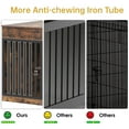 thumbnail image 3 of ModFurne 48' Dog Crate Furniture with Removable Divider & Storage Drawers, Wooden Double Dog Cage TV Stand with 2 Sliding Barn Doors, 3 of 5